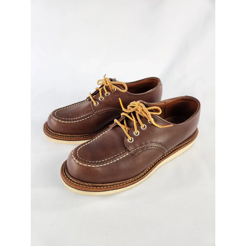 Red Wing Heritage 8109 Moc Toe Oxford Shoes Brown Leather Work Boots USA Men 7.5